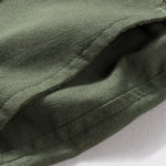 Thin Cotton and Linen Basic Solid Color Straight Loose Shorts