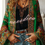 Essential Mosaic Velvet Open-Front Jacket