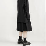 Casual Loose-fitting Wide-leg Cropped Trousers