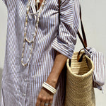 Corinne | Classic Striped Shirt Maxi