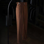 Italian Casual Paris Buckle Straight Business Trousers