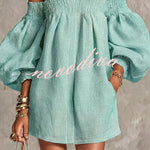 Sienna Lantern Sleeve Off-The-Shoulder Dress