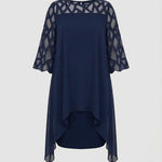Ava Harrington | Mesh Sleeve Cape Mini Dress For Women