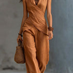 Coastal Muse Linen-Look Two-Piece Set