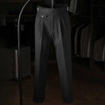 Italian Casual High Waist Retro Straight Suit Trousers