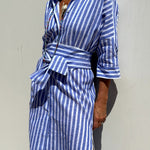 Corinne | Classic Striped Shirt Maxi