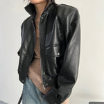 Short Vintage Leather Jacket