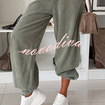 Stylish Denim High Rise Pocket Drawstring Cuffs Lantern Jeans