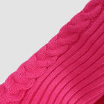 Zipper Lapel Twist Loose Solid Color Knitted Sweater