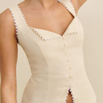 Fashionable Lace-trimmed V-neck Sleeveless Slim-fit Vest