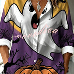 Fun Jack-O'-Lantern Face Orange Shirt