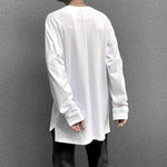 Mid-length Loose Split Hem Bottoming Shirt