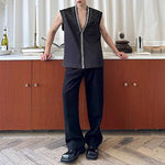 Gypsophila Brocade Rhinestone Sleeveless Shirt Vest
