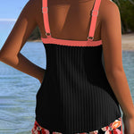 Chloe | V-Neck Printed Tankini