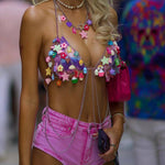 Holiday Colorful Candy Pendant Body Chain