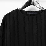 Vertical Striped Retro Tassel Stitching Short-sleeved Shirt