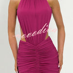 Thekla Ruched Cut-Out Mini Dress
