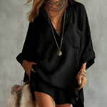 Oversized Pocket Beach Shorts Shirt Set