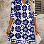 Hannah Collins | Floral V-Neck Mini Dress For Women