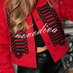 Aura Regal Military Corded Crop Jacket