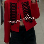 Aura Regal Military Corded Crop Jacket