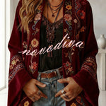 Essential Mosaic Velvet Open-Front Jacket