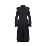 Adjustable Waistband Slits Long Shirt