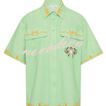 Linen Blend Loose-fitting Short-sleeved Button-down Shirt and Casual Pocket Shorts Set