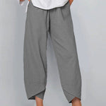 Solid Color Simple Casual Ankle Pants