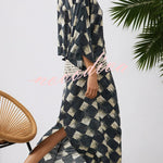 Nomad Diamond Print Kaftan Maxi Dress