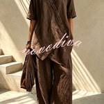 Tulum Asymmetric Linen Two-Piece Set