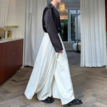 Straight Loose Double Layer Pleated Culottes