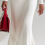 【24-hour shipping out】White Wool Lapel Button Design Maxi Dress