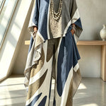 Geometric Pattern Color Blocking Irregular Slanted Set