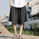 Ice Silk Loose Fake Two-piece Wide-leg Shorts