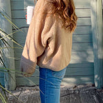 Zipper Button Fleece Sherpa Jacket Bear Teddy Coat