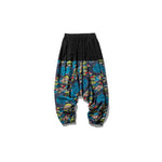 Japanese Cotton and Linen Casual Harem Lantern Crotch Pants
