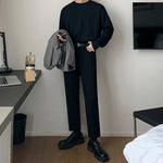 Loose Solid Color Cotton Round Neck T-shirt