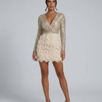 Scarlett Henning | Sequin & Fringe Long Sleeve Mini Dress For Women
