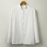 Linen Jacquard Long Sleeve Shirt