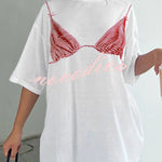 Fashionable Printed Loose Crew Neck Short Sleeve Casual T-Shirt