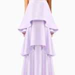 Soft and Smooth Satin Tiered Slip Square Neck A-line Maxi Dress