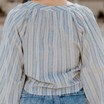 Zeagoo Long Sleeve V-Neck Stripes Casual Blouses Button Down Shirt Tops