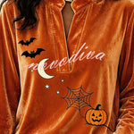 Spooky Season Velvet Long Sleeve Halloween Shirt