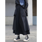 Dark layered pocket skirt