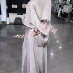 Melissa V-neck Sheer Batwing Sleeve Loose Blouse and Elastic Waist Pocketed Bell Hem Pants Set