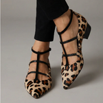 Franca™ | Heeled Shoes with Leopard Strap