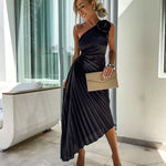 Eya™ | Elegant One-Shoulder Floral Maxi Dress