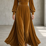 Rhea | Flowing Pleated Maxi Dress