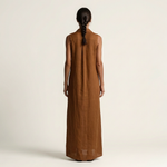 Mirabell | Sleeveless Hooded Button-Down Linen Maxi Dress